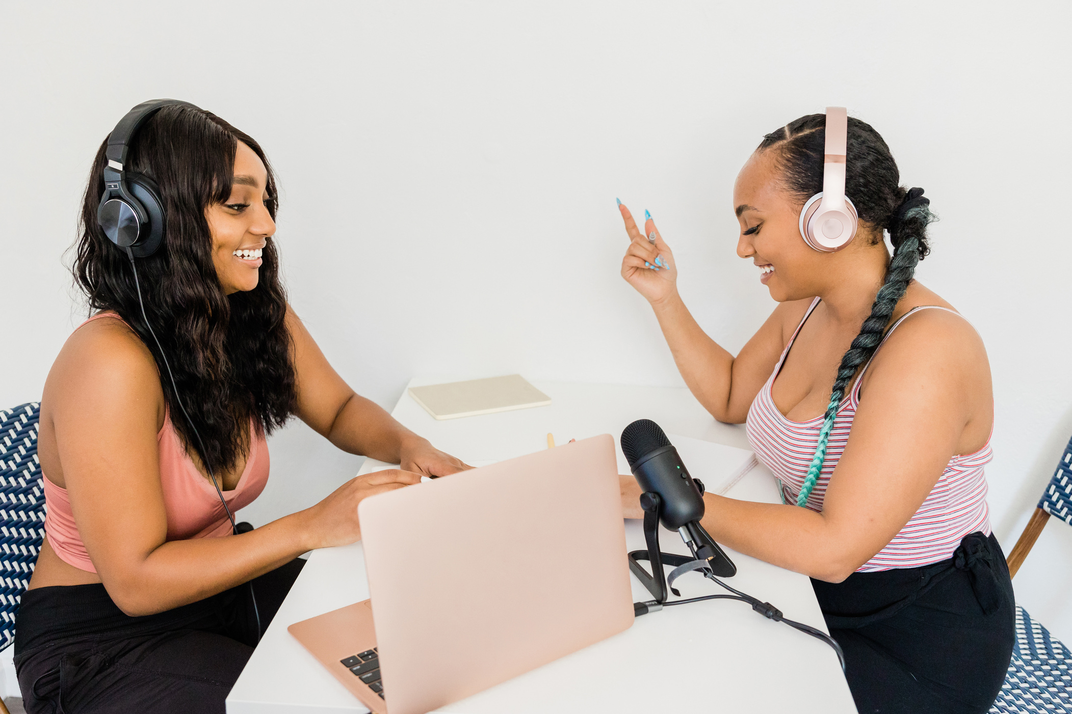 Women Recording a Podcast